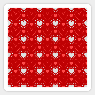 A seamless vector pattern of a heart. a textural vibe that is both contemporary and chic. A vibrant background dotted with heart symbols V.3 Magnet